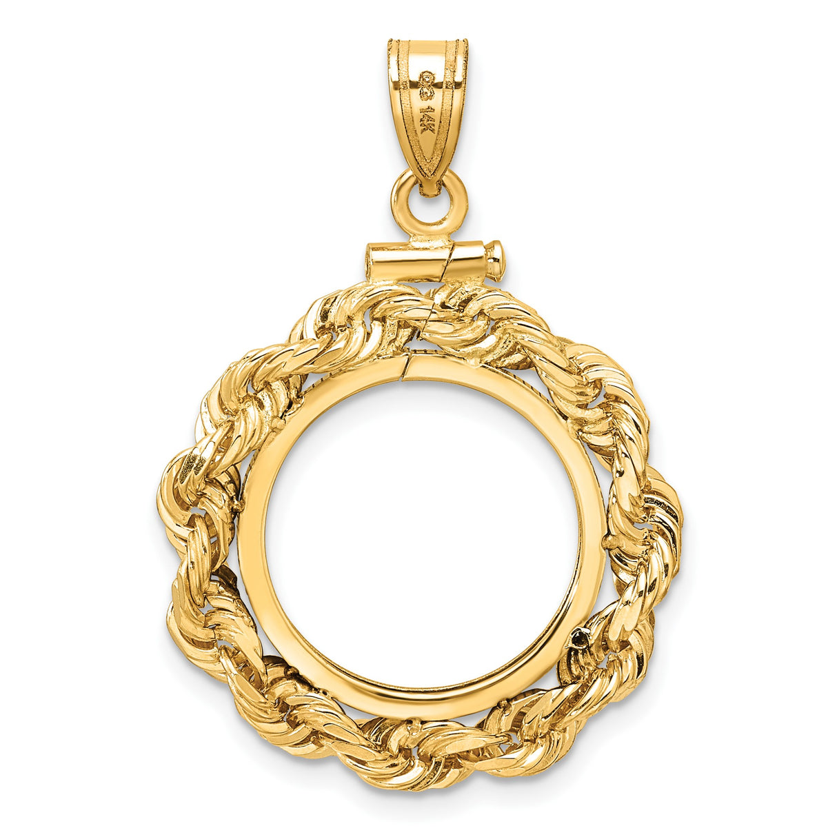 14k Yellow Gold coin bezel for Australian $15 Kangaroo — additional image