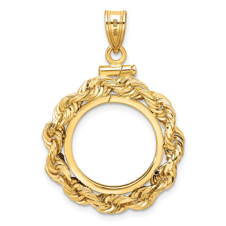 14k Yellow Gold coin bezel for Australian $15 Kangaroo — additional image