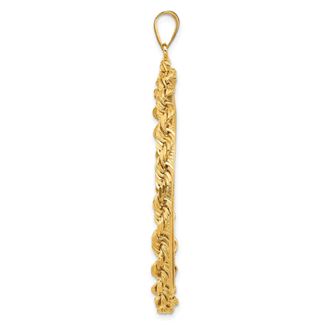 39.5 mm 14k Yellow Gold coin bezel pendant — alternate view