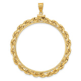 39.5 mm 14k Yellow Gold coin bezel pendant — additional image
