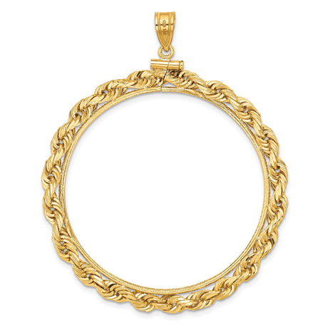 39.5 mm 14k Yellow Gold coin bezel pendant — additional image