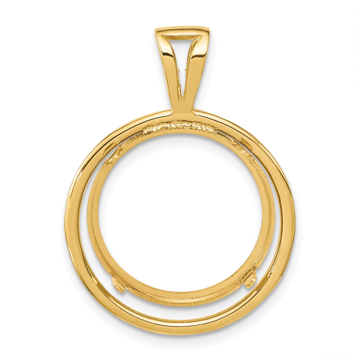 14k Yellow Gold coin bezel for Isle of Man Cat — additional image