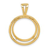 14k Yellow Gold coin bezel for Isle of Man Cat — additional image