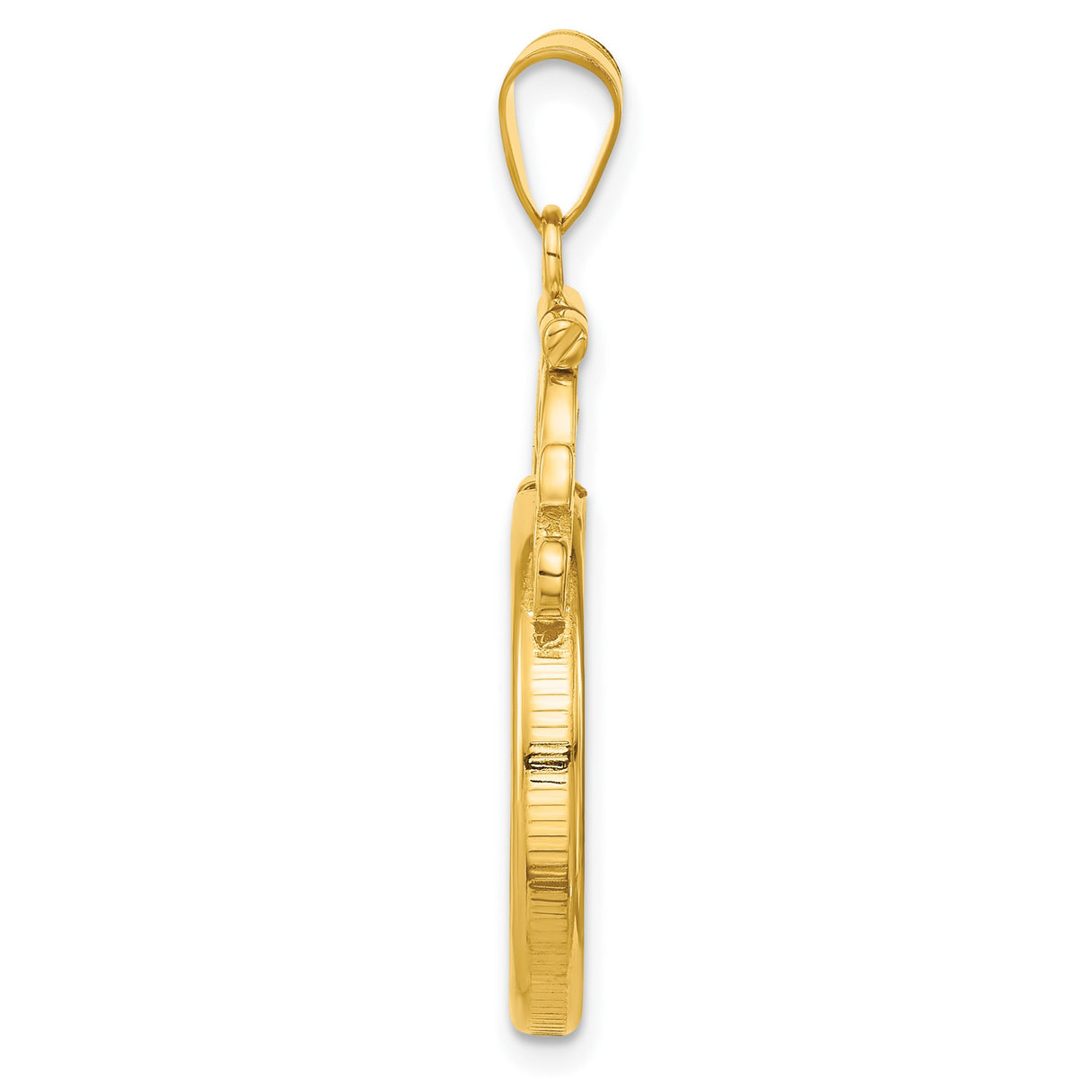 14k Yellow Gold coin bezel for Australian $25 Kangaroo — alternate view