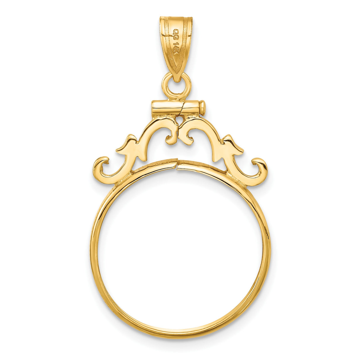 14k Yellow Gold coin bezel for Australian $25 Kangaroo — additional image