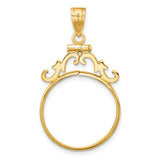 14k Yellow Gold coin bezel for Australian $25 Kangaroo — additional image
