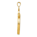 14k Yellow Gold coin bezel for Isle of Man 1/2 Crown Cat — alternate view