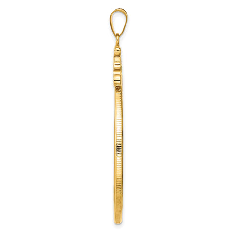 39.5 mm 14k Yellow Gold coin bezel pendant — alternate view
