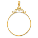 39.5 mm 14k Yellow Gold coin bezel pendant — additional image