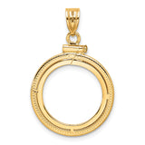 14k Yellow Gold coin bezel for Australian $15 Kangaroo — additional image