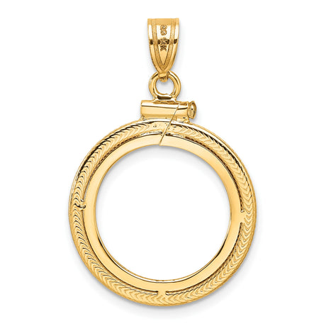 14k Yellow Gold coin bezel for Australian $15 Kangaroo — additional image