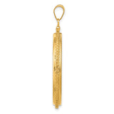 14k Yellow Gold coin bezel for Isle of Man 1 Crown Cat — alternate view