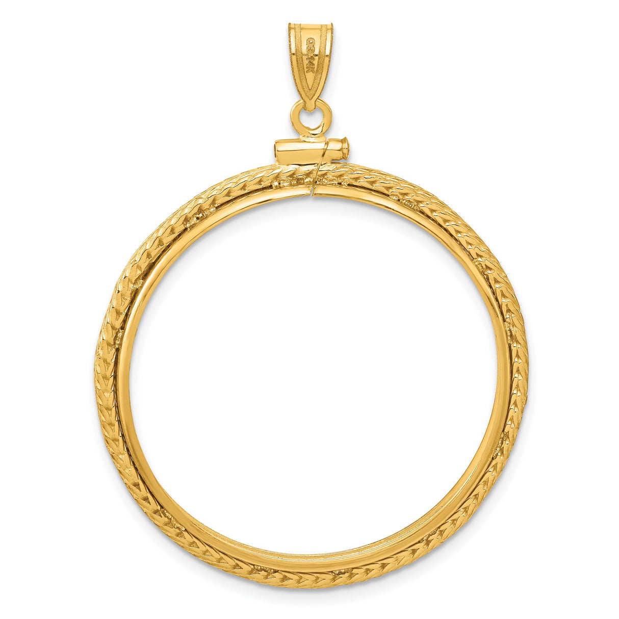 14k Yellow Gold coin bezel for Australian $100 Lunar Series 3 — additional image