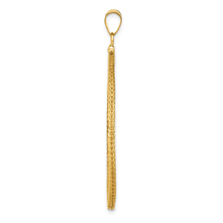 39.5 mm 14k Yellow Gold coin bezel pendant — alternate view