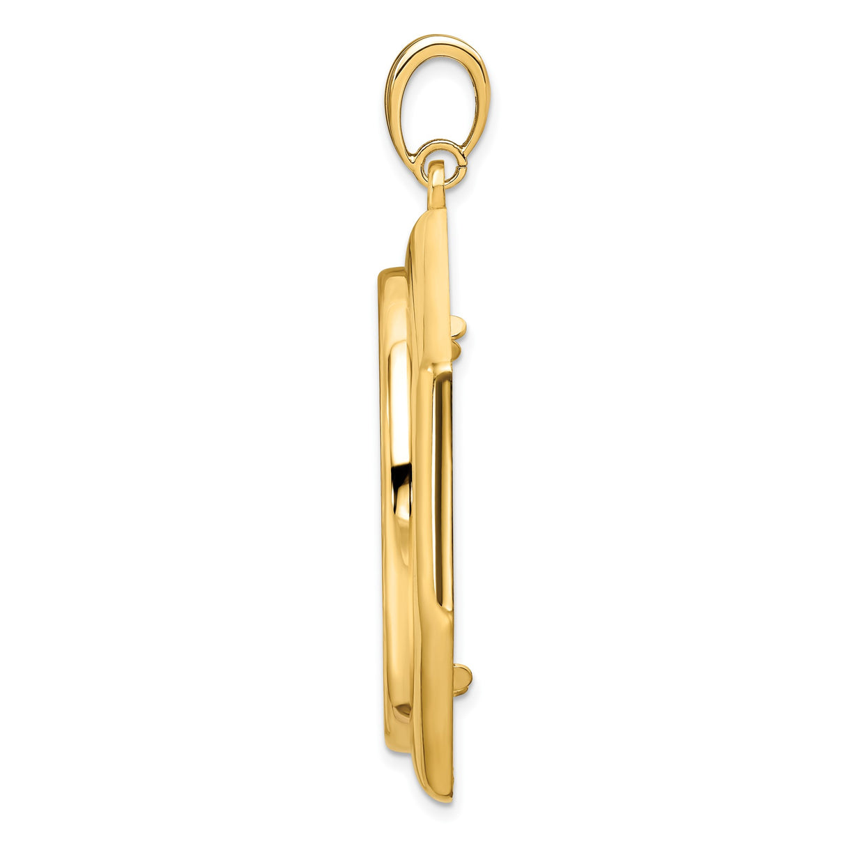 14k Yellow Gold coin bezel for Isle of Man £5 Angel Series 1 — alternate view