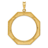 14k Yellow Gold coin bezel for Australian $100 Lunar Series 3 — additional image