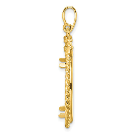14k Yellow Gold coin bezel for US $25 American Eagle Platinum — alternate view