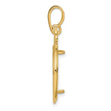 14k Yellow Gold coin bezel for Isle of Man Cat — alternate view