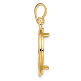 14k Yellow Gold coin bezel for Australian $25 Kangaroo — alternate view