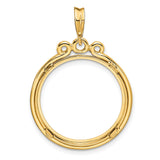 14k Yellow Gold coin bezel for Australian $25 Kangaroo — additional image