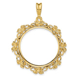 14k Yellow Gold coin bezel for US $50 American Eagle Platinum — additional image