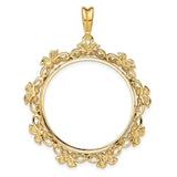 14k Yellow Gold coin bezel for Isle of Man 1/2 Crown Cat — additional image