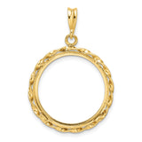 14k Yellow Gold coin bezel for Australian $25 Kangaroo — additional image