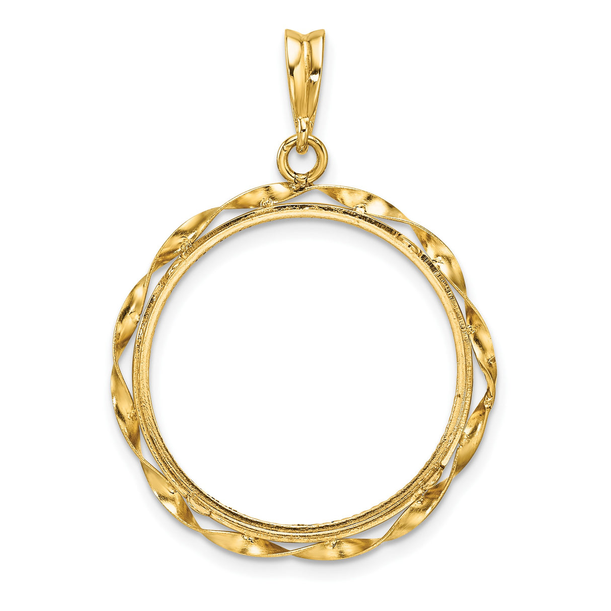14k Yellow Gold coin bezel for US $25 American Eagle Platinum — additional image