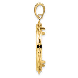 14k Yellow Gold coin bezel for Isle of Man 1/2 Crown Cat — alternate view