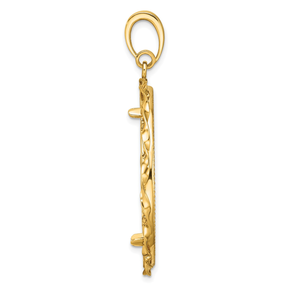 14k Yellow Gold coin bezel for Australian $100 Kangaroo Series 1 — alternate view