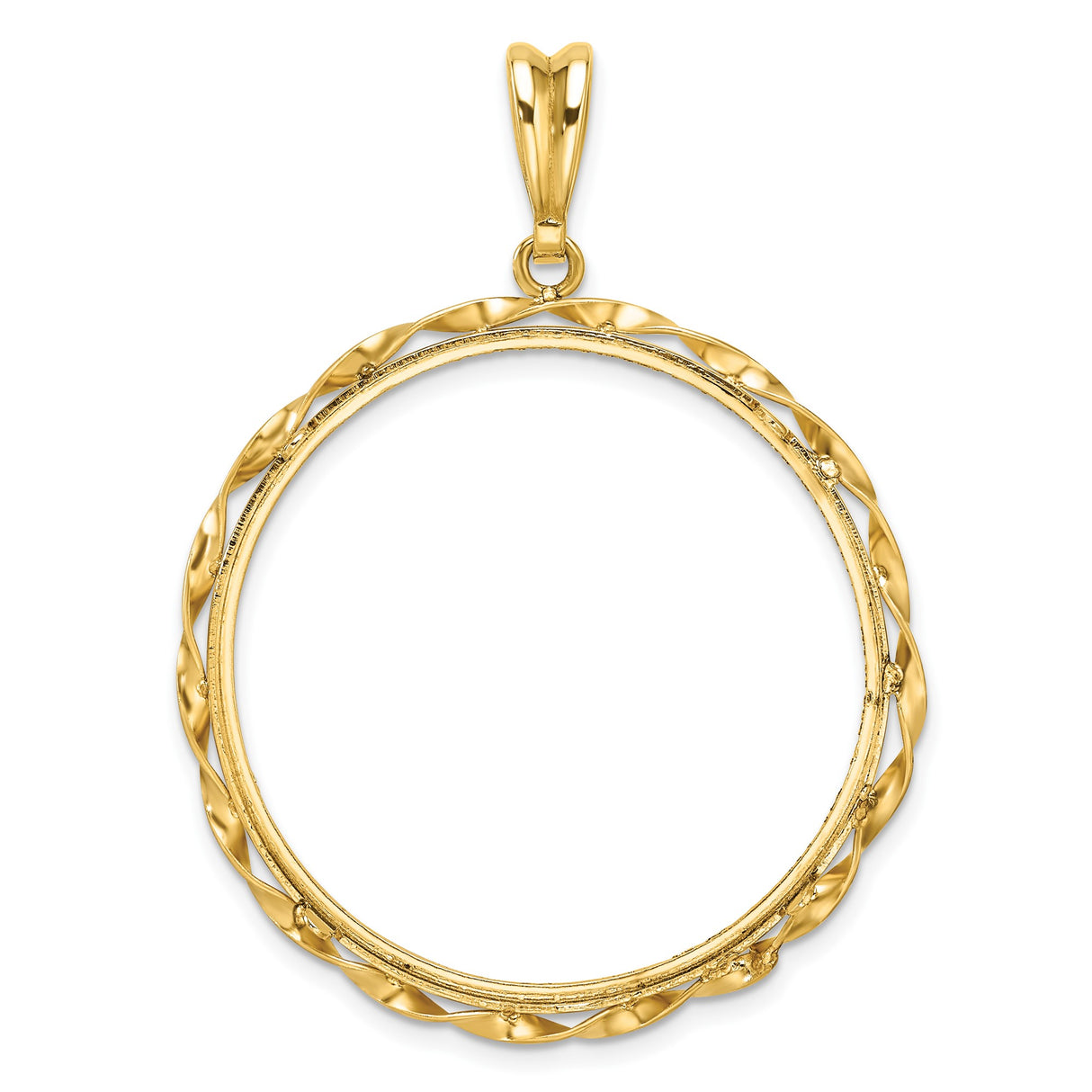 14k Yellow Gold coin bezel for Australian $100 Kangaroo Series 1 — additional image