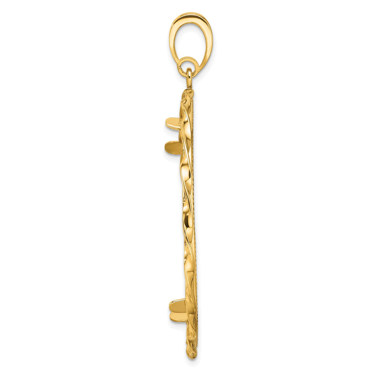 39.5 mm 14k Yellow Gold coin bezel pendant — alternate view