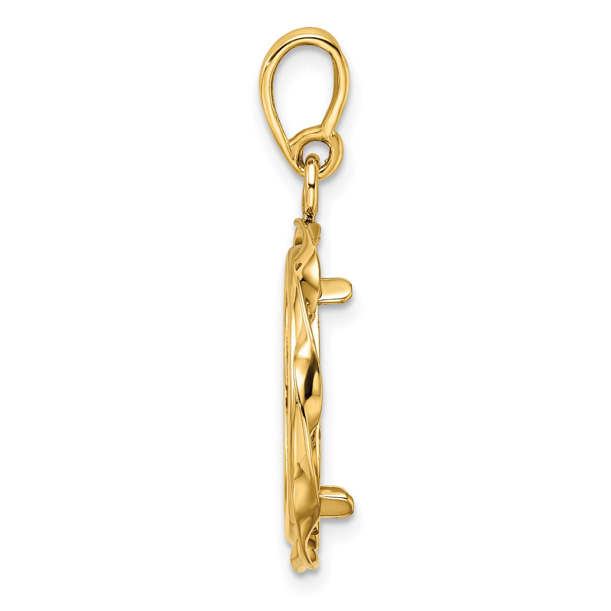 14k Yellow Gold coin bezel for Australian $15 Kangaroo — alternate view