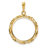 14k Yellow Gold coin bezel for Australian $25 Kangaroo — additional image