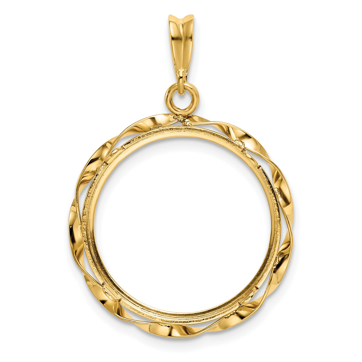 14k Yellow Gold coin bezel for Australian $25 Lunar Series 1 — additional image