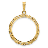 14k Yellow Gold coin bezel for US $25 American Eagle Platinum — additional image