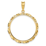 14k Yellow Gold coin bezel for Isle of Man 1/2 Crown Cat — additional image