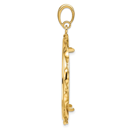 14k Yellow Gold coin bezel for Isle of Man £5 Noble Series 2 — alternate view
