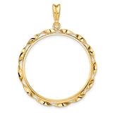 14k Yellow Gold coin bezel for Australian $100 Kangaroo Series 1 — additional image