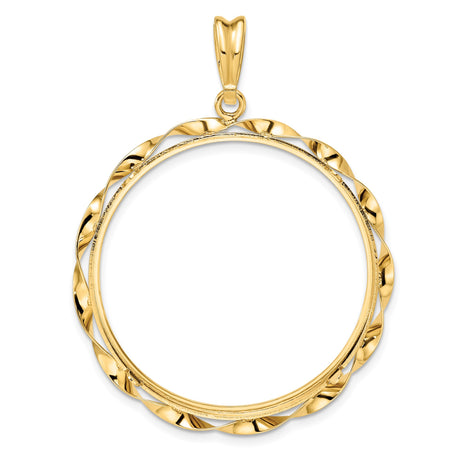 14k Yellow Gold coin bezel for Australian $100 Kangaroo Series 1 — additional image
