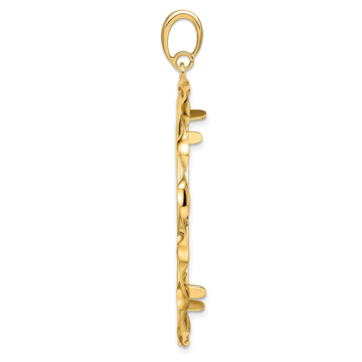 39.5 mm 14k Yellow Gold coin bezel pendant — alternate view