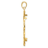 39.5 mm 14k Yellow Gold coin bezel pendant — alternate view