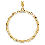 39.5 mm 14k Yellow Gold coin bezel pendant — additional image