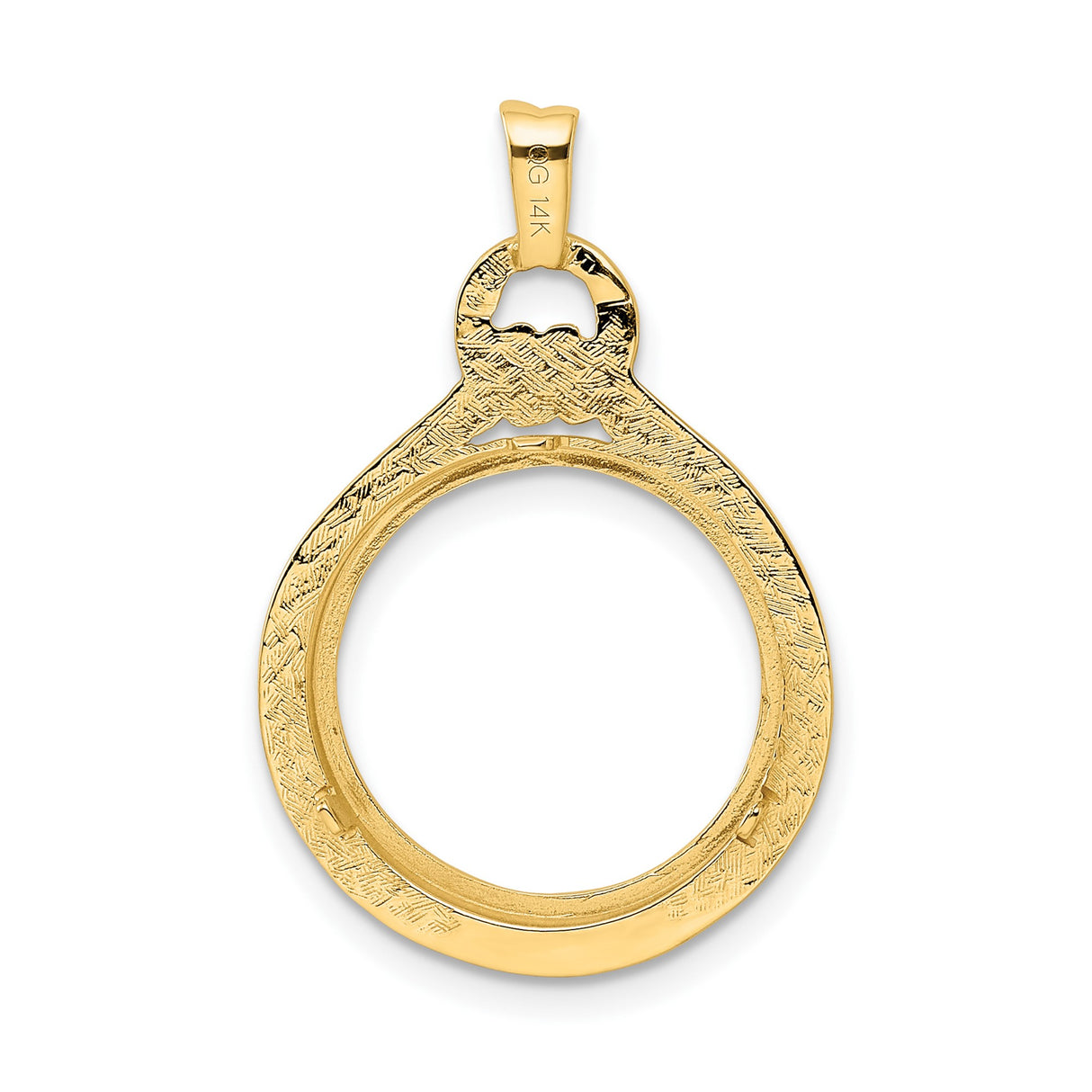 14k Yellow Gold coin bezel for Australian $15 Kangaroo — additional image