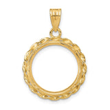 14k Yellow Gold coin bezel for Australian $15 Lunar Series 3 — additional image