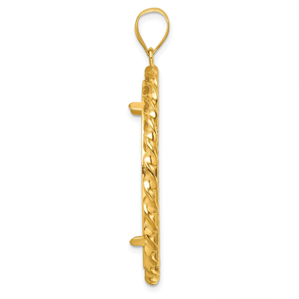 14k Yellow Gold coin bezel for Isle of Man 1 Crown Cat — alternate view