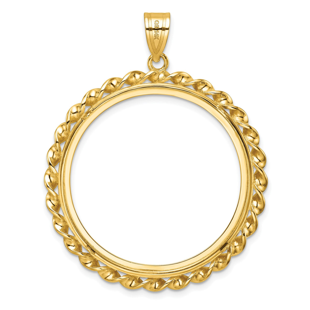 14k Yellow Gold coin bezel for Isle of Man £5 Noble Series 3 — additional image
