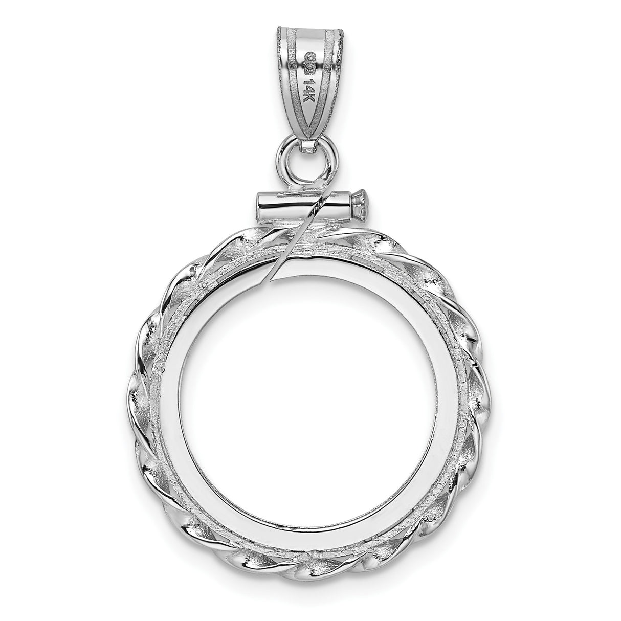 14k White Gold coin bezel for Australian $15 Lunar Series 3 — additional image