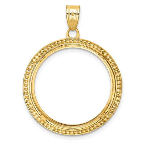 14k Yellow Gold coin bezel for US $25 American Eagle Platinum — additional image