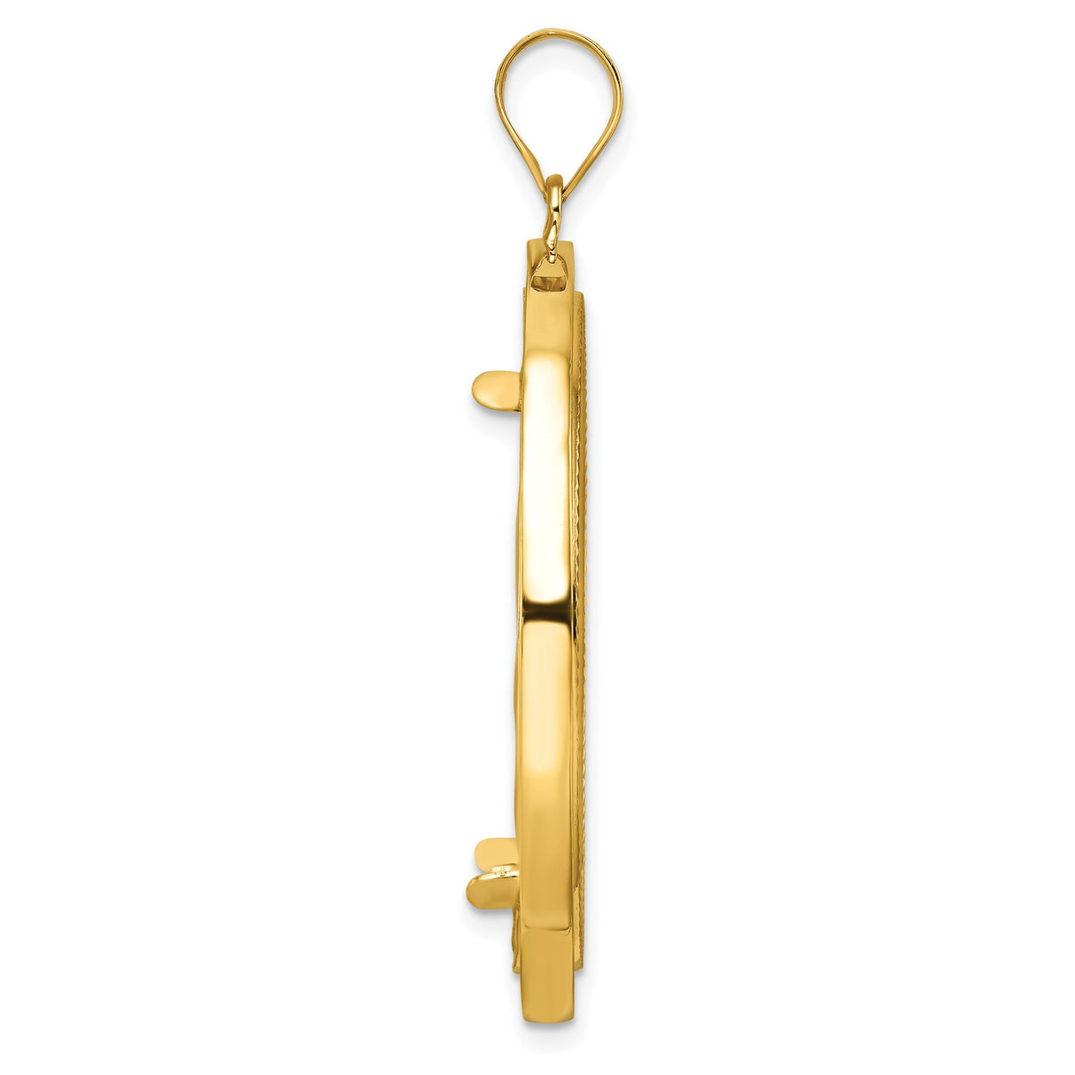 14k Yellow Gold coin bezel for UK £100 Britannia Series 3 — alternate view
